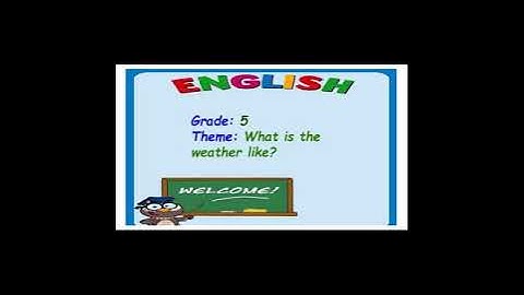 5 grade Excel 5 What’s the weather like today? Module 9