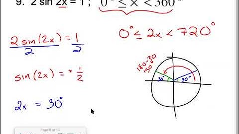 10.4.1 - Solve Trig Equations - Ex 9 (Sine Double Angle)