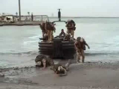 british marines land on a beach- funny.