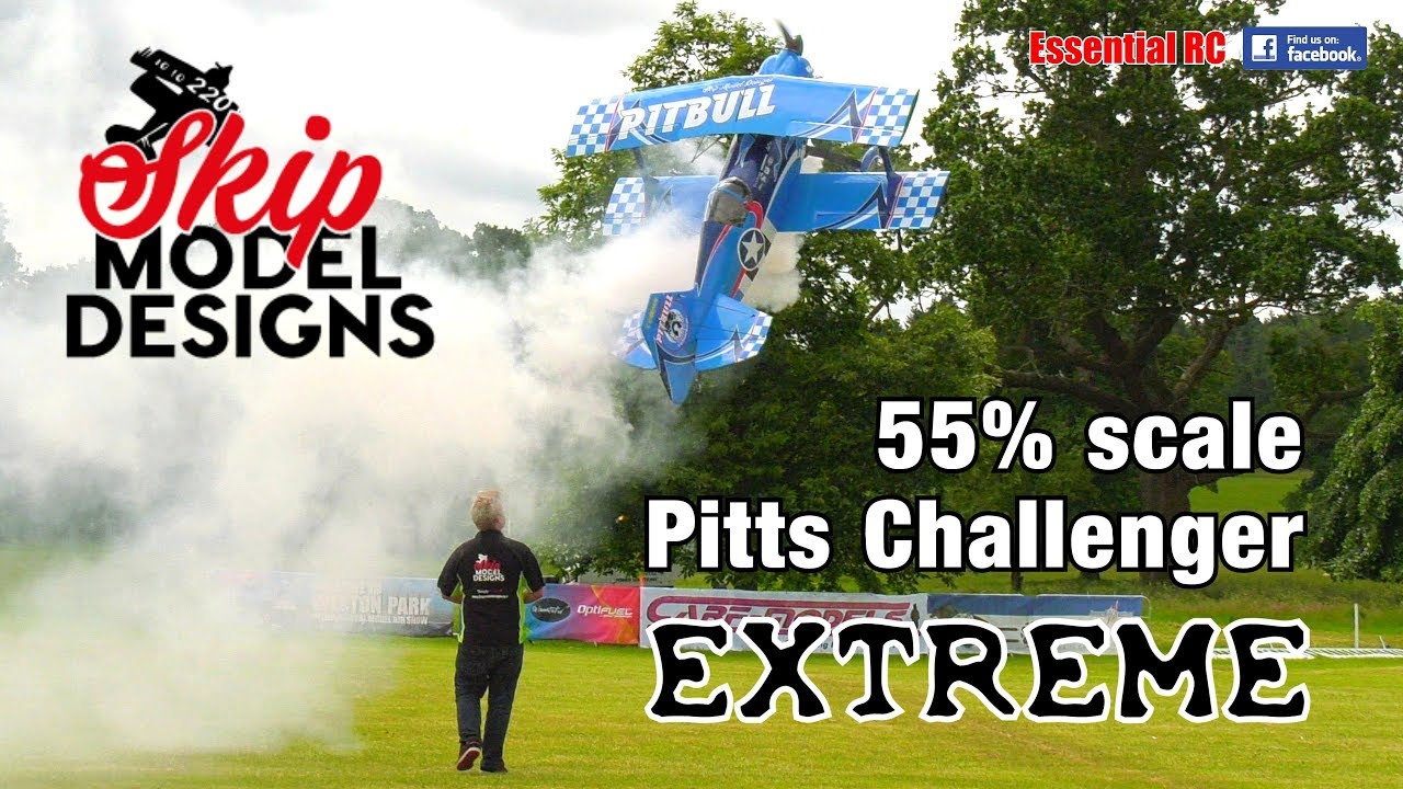 HUGE 55% scale RC PITTS CHALLENGER 2 Extreme Muscle BIPLANE (Robbie ...