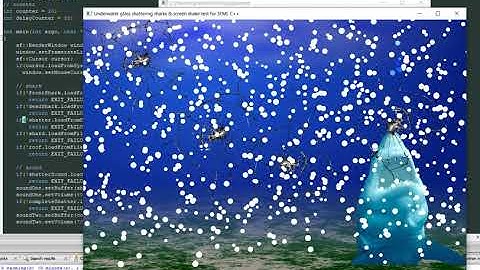 SFML C++ Underwater glass shattering scenario with screen shake and red pain gauge indicators