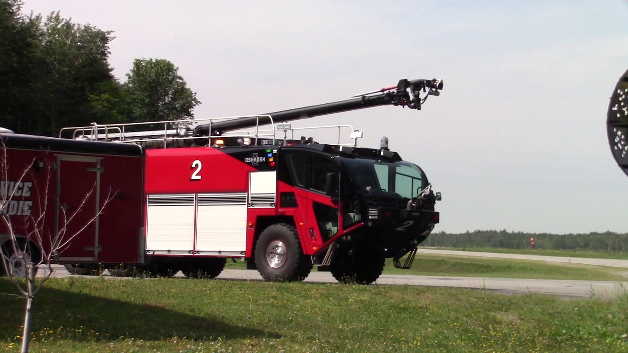 Oshkosh Airport Fire Truck Practice cyqb YouTube
