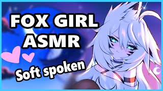 [ASMR] Fox Girl Helps You Rest on a Stormy Night ♡ Soft Spoken, Rain Sounds, Purring