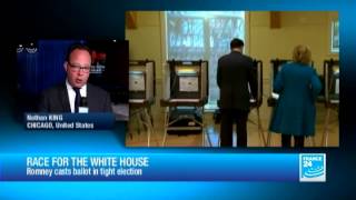 Race for the White House : Romney casts ballot in tight election
