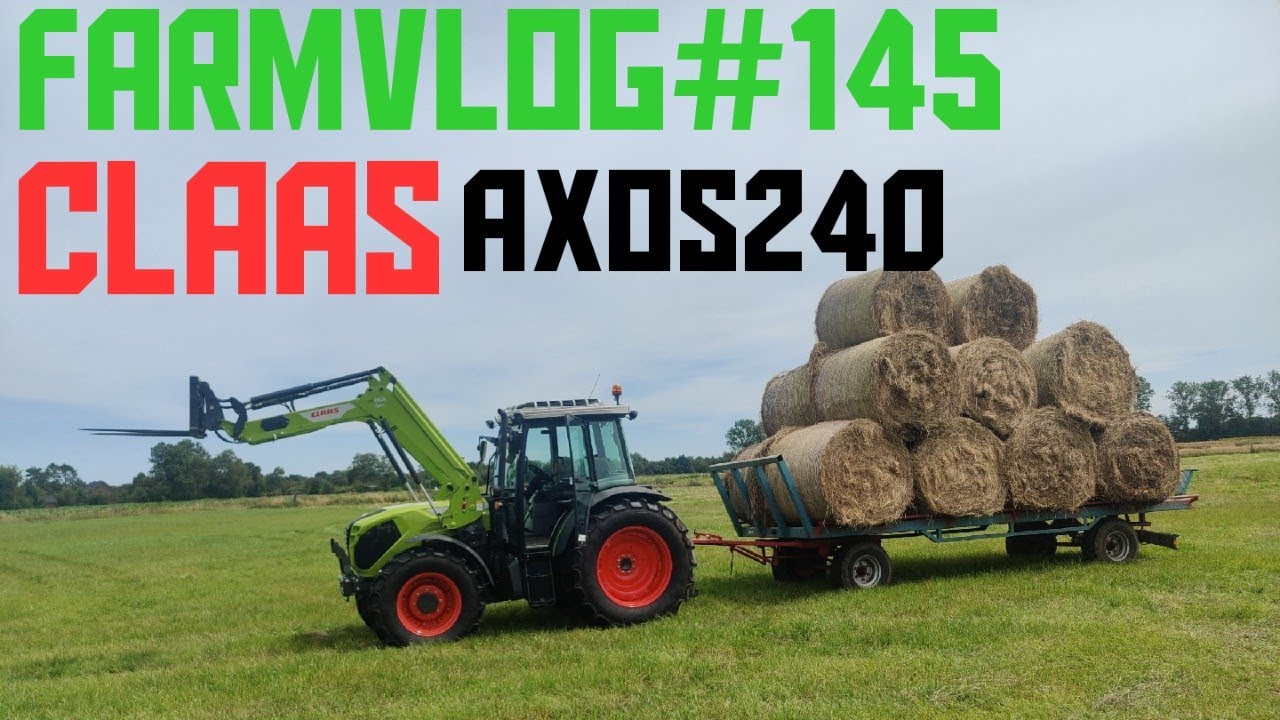 Farmvlog#145 / Claas Axos 240 am Ballen fahren/ Ballenwagen upgraden/ Landunter in kurzer Zeit