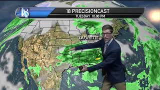 Windy with big temperature swings & eventually some storms.