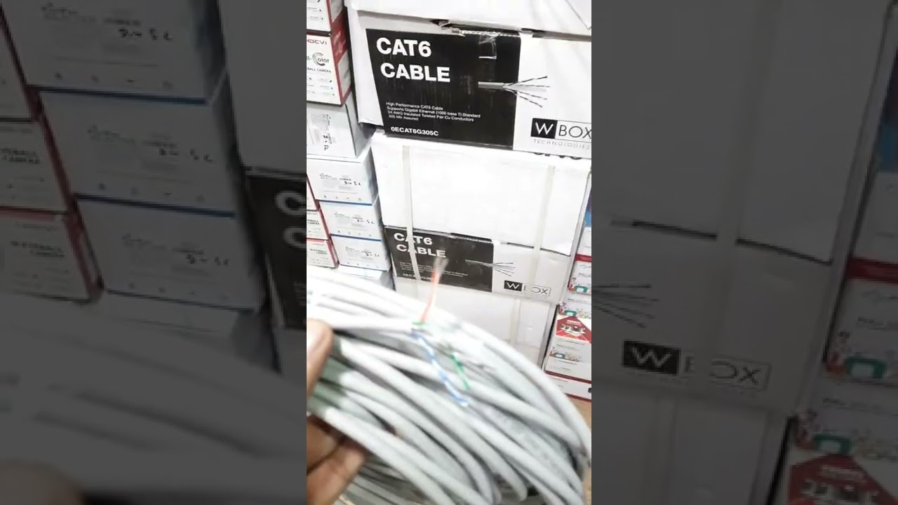 Wbox cat 6 cable 305 meter at wholesale prices copper Creative Infotech Ludhiana YouTube