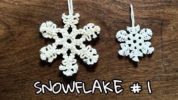 Easy Macrame Snowflake #1 | Simple Christmas Decoration | LDK Macrame Snowflake Series