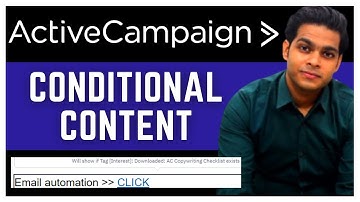 ActiveCampaign Tutorial: Conditional Content | Get Personalization Tips 💡| (2022 Tutorial)