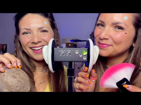 ASMR 4K Soft Girls Put You To Sleep and Help You Relax - Tapping, Inaudible Whispers, Mouth Sounds