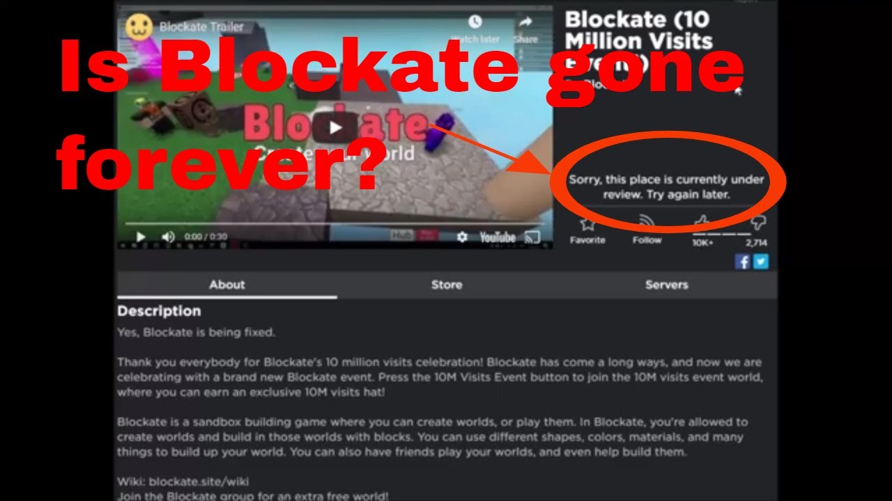 Is Blockate Gone Forever Youtube