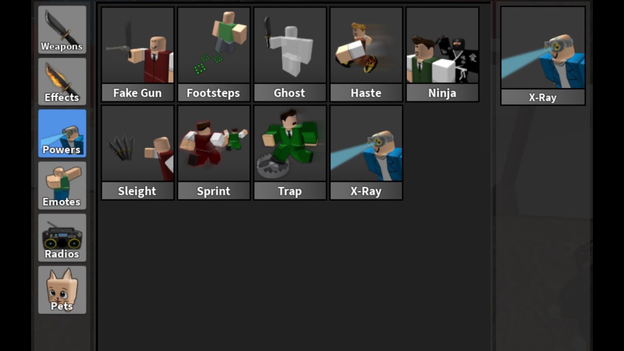 All abilities in Murder Mystery 2 Roblox - YouTube