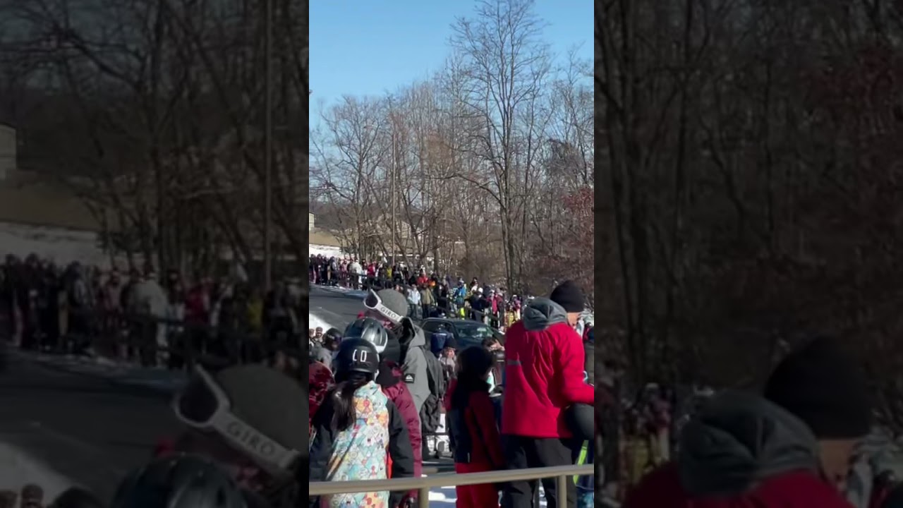 Waiting for lift tickets at Whitetail ski resort on Saturday morning.