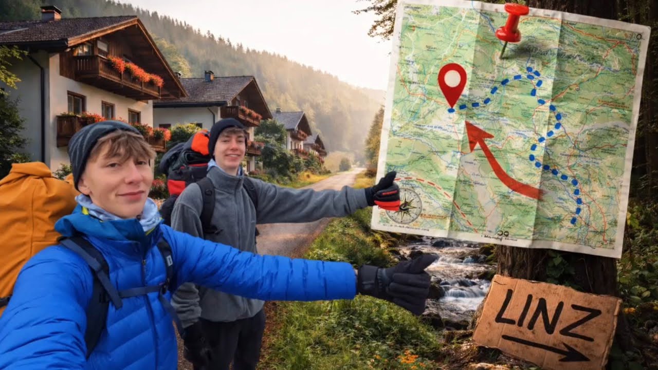 Ausgesetzt ohne den Standort zu kennen! 😨🧐Finden wir ohne Geld und Handy in 24h zurück nach Linz?
