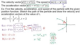 Sec  13 4   Motion in Space Velocity and Acceleration