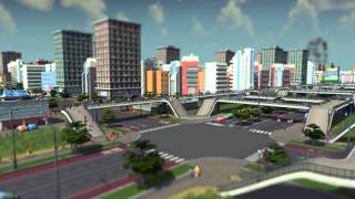 Cities Skylines Intersection with Pedestrian Bridges screenshot 5