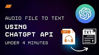 Audio File to Text Translation using ChatGPT API and Next.js in 4 Minutes