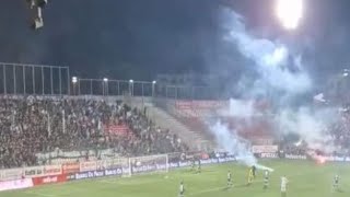 Ultras Avellino fumoggeni e promesse di rissa dopo il gol del Vicenza [02/06/2024] , Serie C