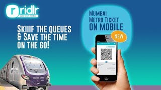 Ridlr app: apni ticket window (Mumbai Metro Ticket on Mobile) screenshot 1