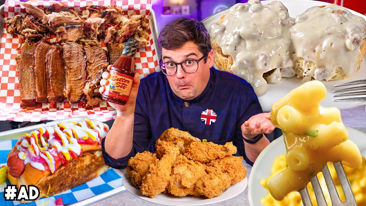 British Chef Reviews MORE USA Southern Food!!   BBQ, Fried Chicken, Mac n