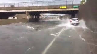 Video: Freeway flooded in Metro Detroit