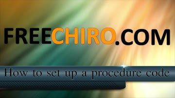 How to set up a Procedure Codes