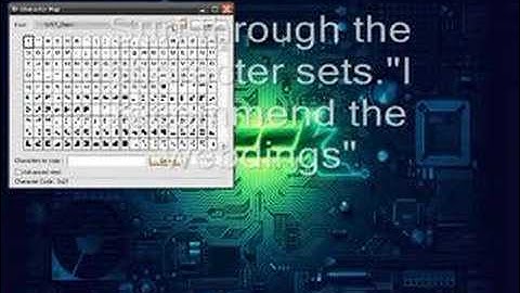 Character map - cool symbols