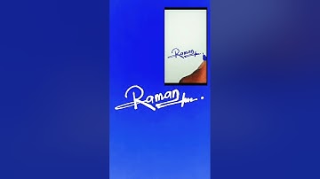 Raman Name Signature Style ✍️ | R Letter Signature Style ❤️ #new #signature #viral #trending #shorts