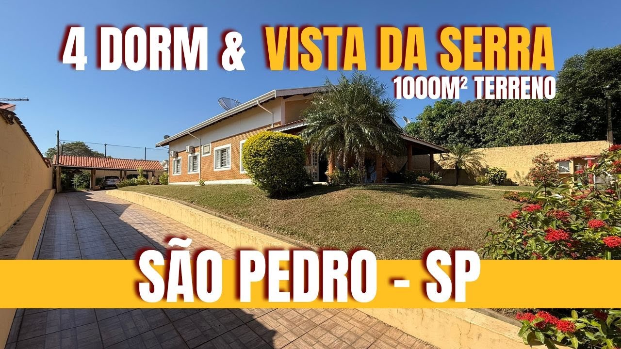 ESSA CASA É UM ACHADO! 365m², 4 QUARTOS, PISCINA, E VISTA INCRÍVEL POR R$1.207.000 EM SÃO PEDRO-SP