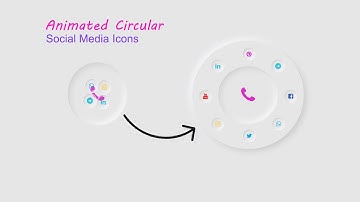 Creative Animated Circular Social Media Icons only HTML and CSS No JavaScript