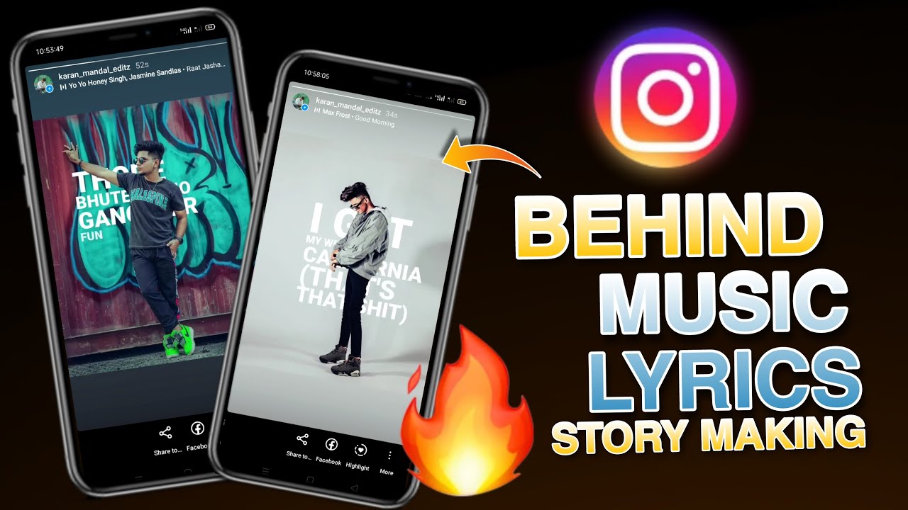 Instagram behind music lyrics story editing ideas| how to make behind music lyrics Instagram story