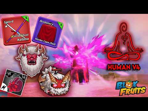 Bounty hunting with Full RED 🔴 Build (fiend yeti) - Blox fruits