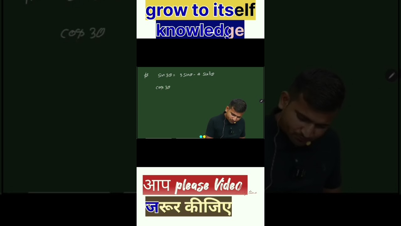 Important trigonometric formulae 