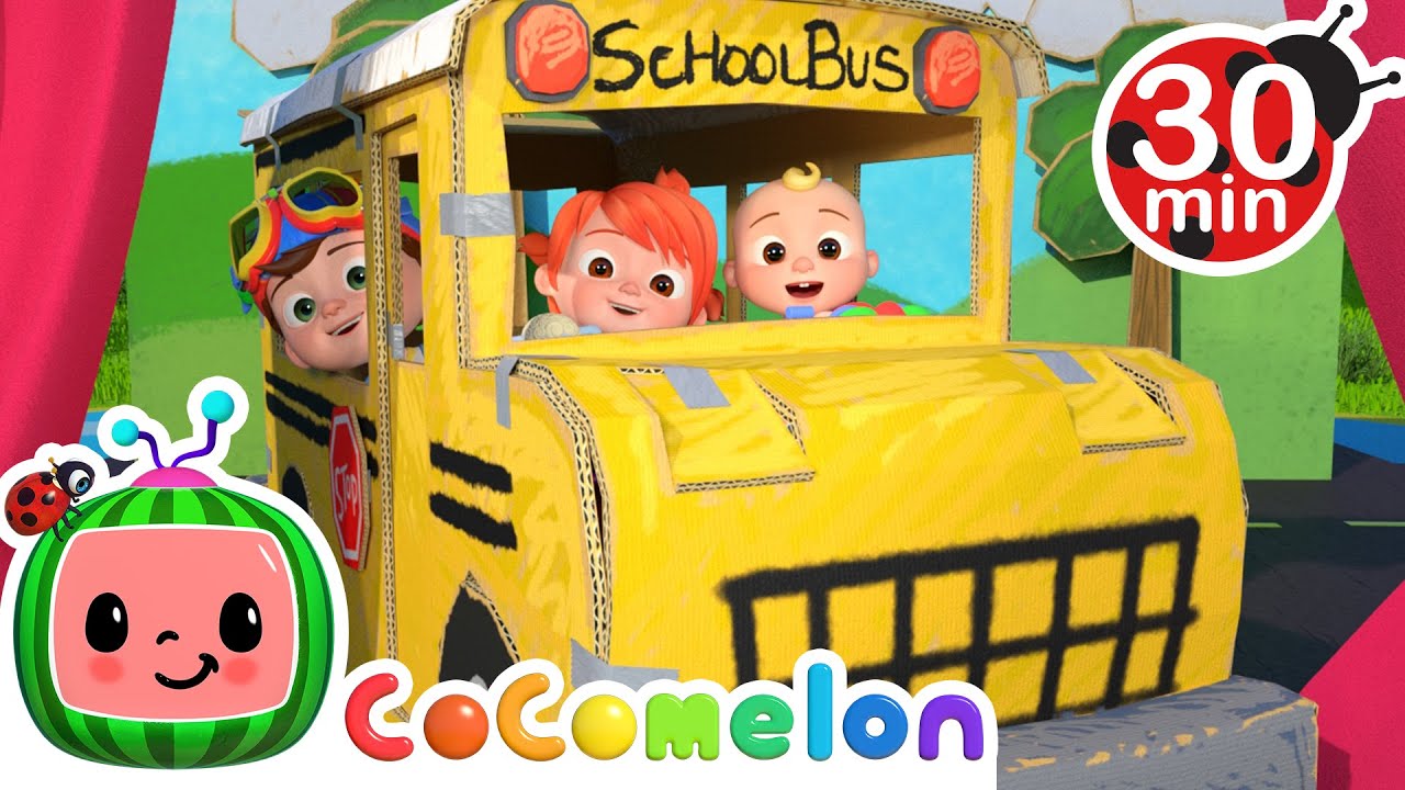 Wheels on the Bus (School Version) + More Nursery Rhymes & Kids