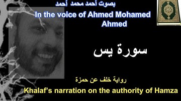 سورة يس برواية خلف عن حمزة بصوت احمد محمد احمد