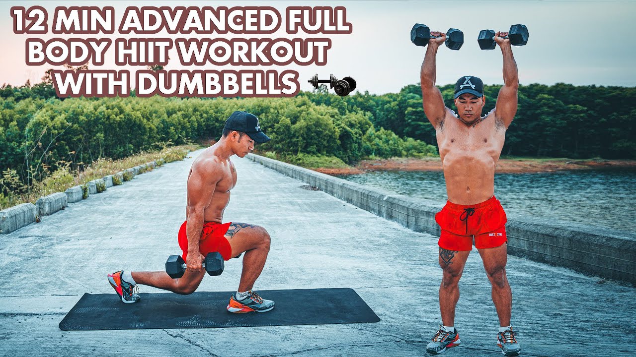 12 MIN ADVANCED FULL BODY HIIT WORKOUT WITH DUMBBELLS. - YouTube