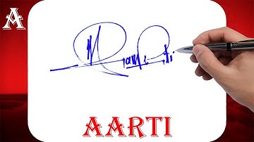 How to signature your name | Autograph | Billinioare signature | Aarti Name Signature Style