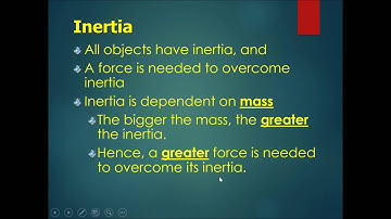 Chapter 4 Mass, Weight & Density Part 3 - Inertia