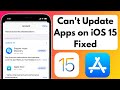 FIX" Can't Update Apps on iOS 15 Fixed | Can't update apps on iPhone or iPad in iOS 15