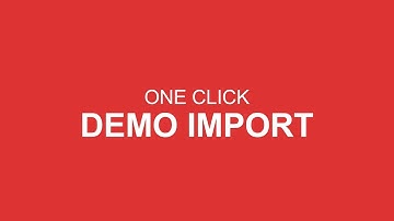 ONE CLICK DEMO IMPORT