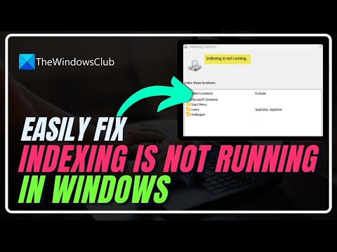 Indexing is not running in Windows 11