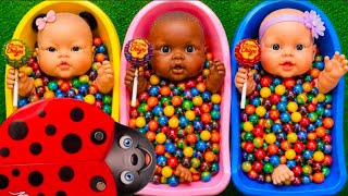 Long slide game with Elephant, gorilla buffalo hippopotamus tiger - 3d animal game , candy bath tub screenshot 5