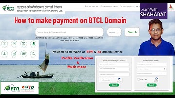 Making payment on Domain invoice to BTCL using bkash & Profile verification | Learn with Shahadat