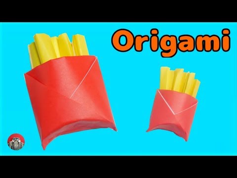 折り紙 フライドポテトと紙袋の折り方 ファーストフード Origami French Fries Youtube