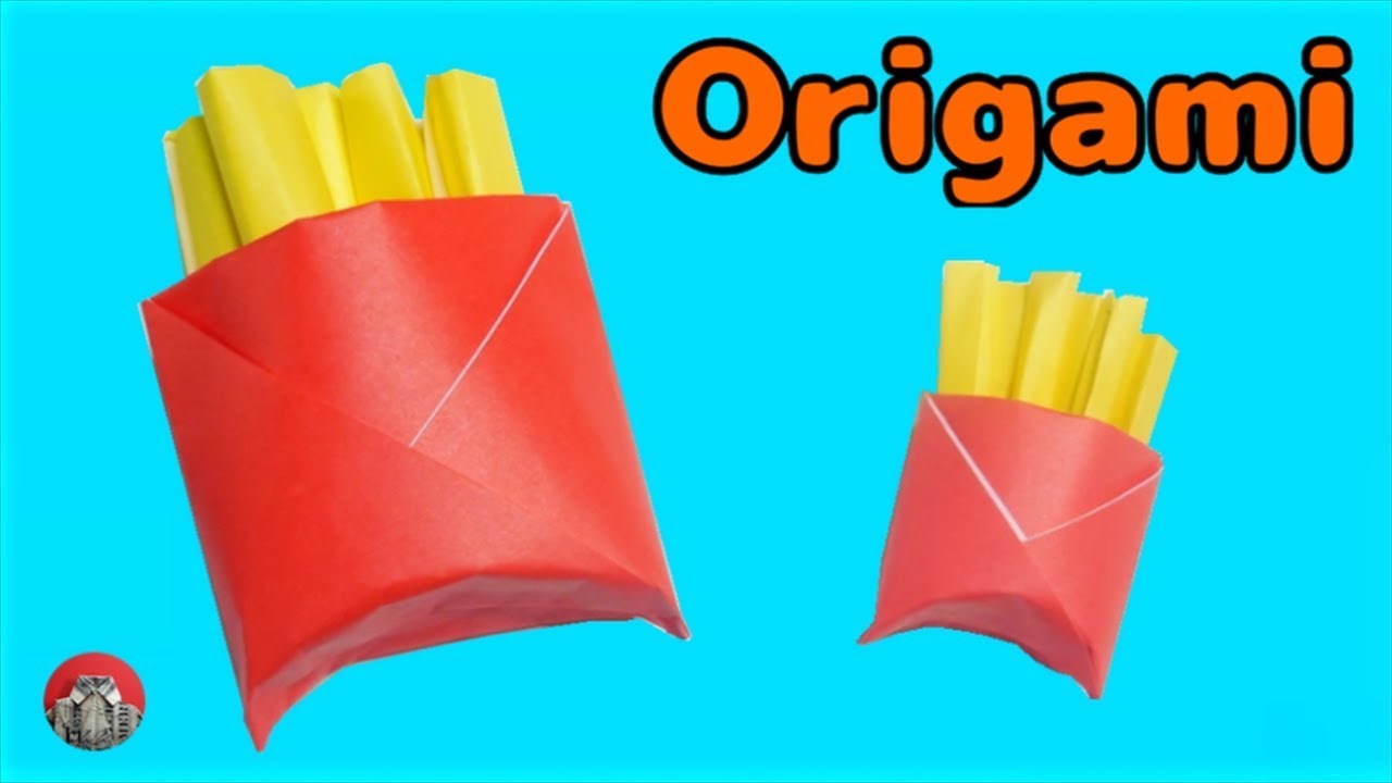 折り紙 フライドポテトと紙袋の折り方 ファーストフード Origami French Fries Youtube