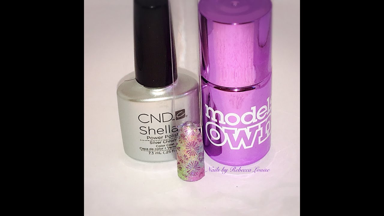 5. Purple Glitter Flower Stamping Nail Art - wide 8