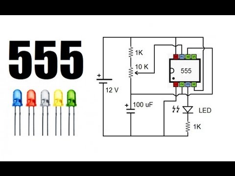 Gimnasia Circunferencia Grabar LED intermitente con 555 muy sencillo - YouTube