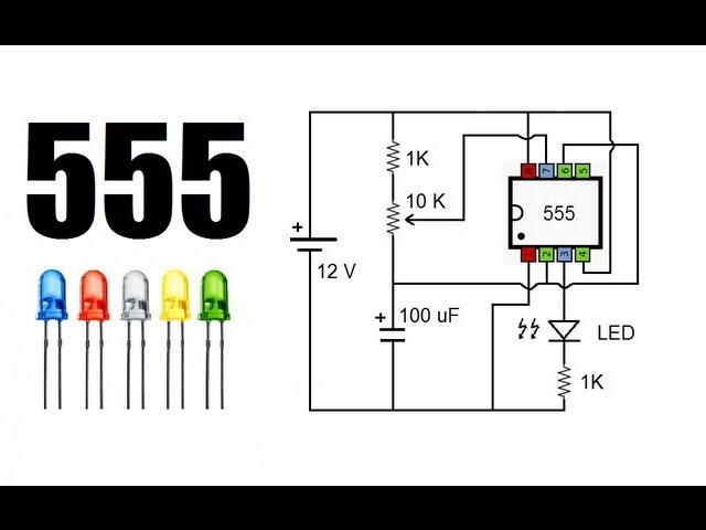 LED intermitente con 555 muy sencillo - YouTube