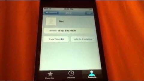 FaceTime on iPod Touch 2nd generation