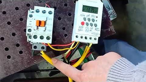 Cách lắp khởi động từ và bộ hẹn giờ 220v